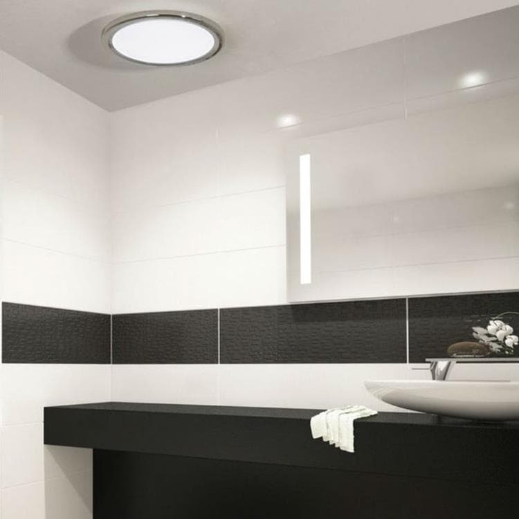 Plafonnier LED de salle de bain Métal/Polycarbonate Ø30cm PALIN Chrome