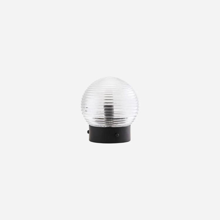 Lampe à poser Métal/Verre H17cm DAIA Gris