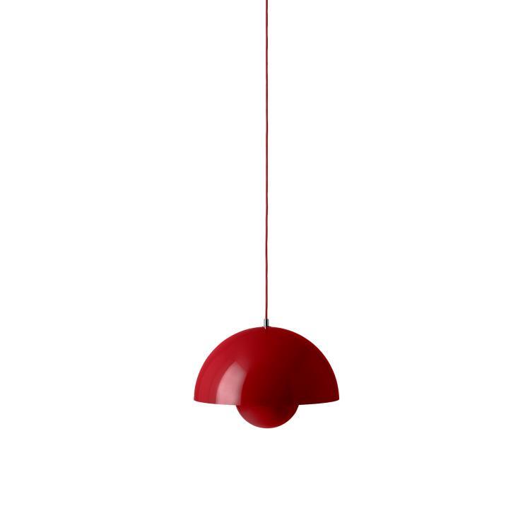 Suspension Métal Ø37cm FLOWERPOT VP7 rouge vermillon