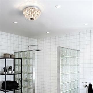 Plafonnier salle de bains Landon Métal blanc ampoules 8,2cm