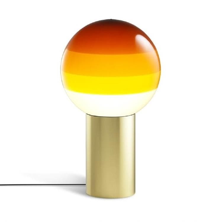 Lampe à poser LED variateur Verre/Métal H54cm DIPPING LIGHT M laiton ambre