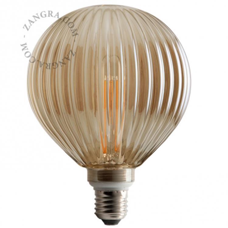 Lampe sphérique LED filament G45 base E27 4W Lumière Jaune (3000k) 