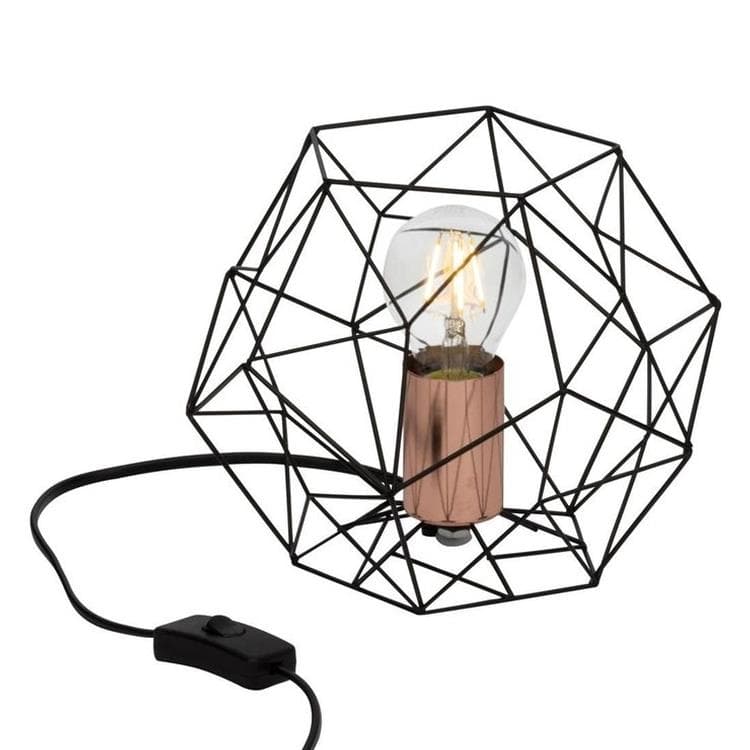 Lampe à poser Métal Hexagonale Ø22cm SYNERGY Noir