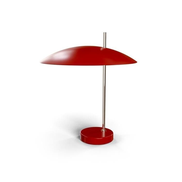 Lampe à poser Métal H40cm 1013 Rouge/Chrome
