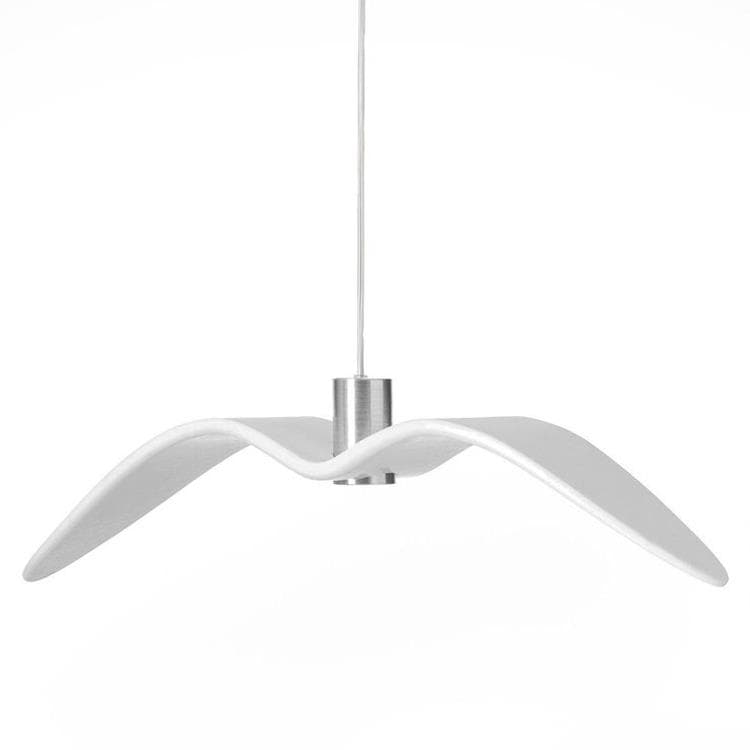 Suspension LED Verre L75cm NIGHT BIRD Blanc