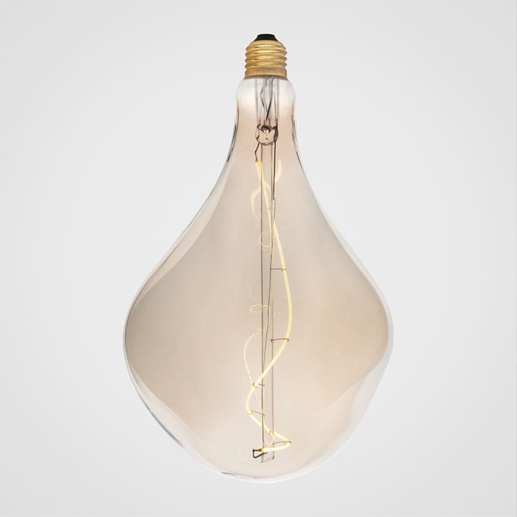 Ampoule LED filament Poire E27 Ø16.5cm 2200K 3W = 14W 120 Lumens Dimmable Ambrée VORONOI II 