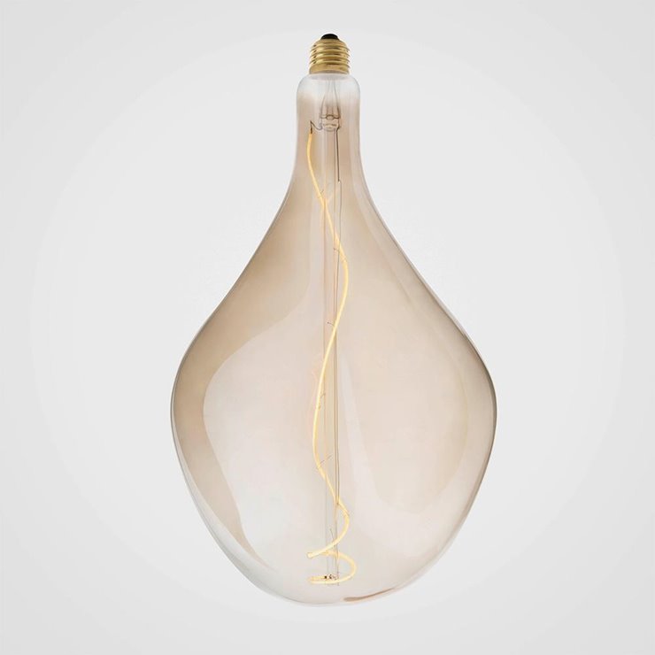 Ampoule LED filament Poire E27 Ø20cm 2200K 5W = 22W 220 Lumens Dimmable Ambrée VORONOI III 