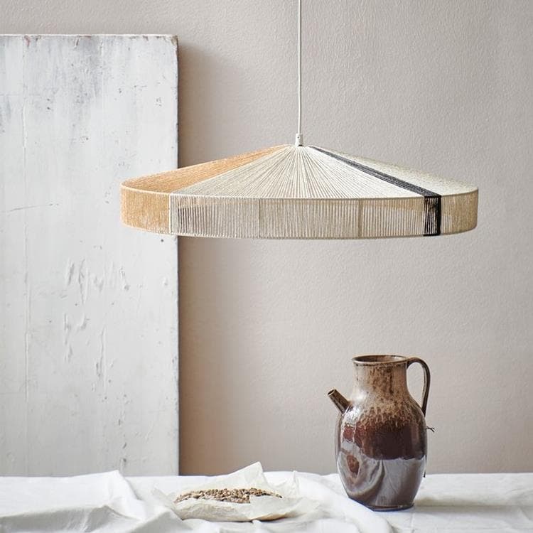 Suspension Corde Ø70cm ROP Naturel Blanc