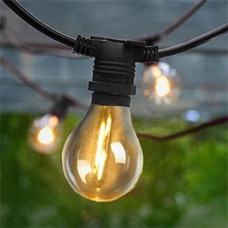 ALLEGRA Guirlande lumineuse d'extérieur 10 lumières LED 5m raccordable Noir  New Garden - LightOnline