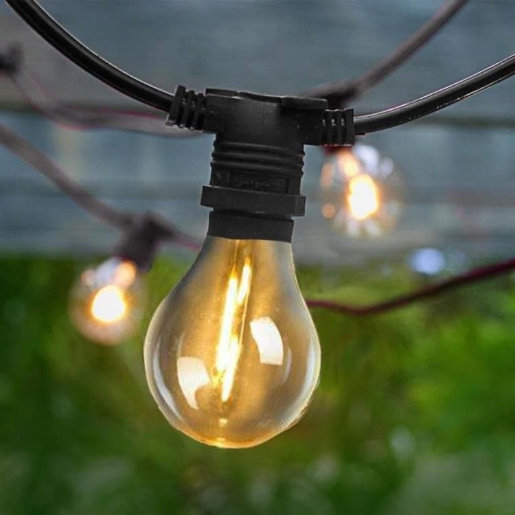 Guirlande lumineuse d'extérieur 20 lumières LED 2x8m raccordable ALLEGRA Noir