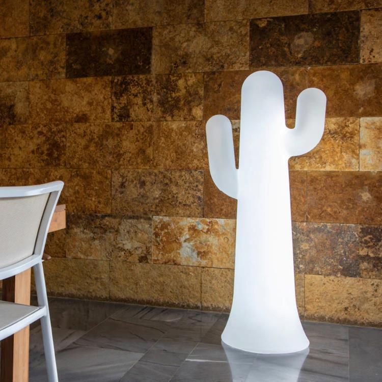 Lampadaire d'extérieur LED forme cactus avec câble H139cm PANCHO Blanc