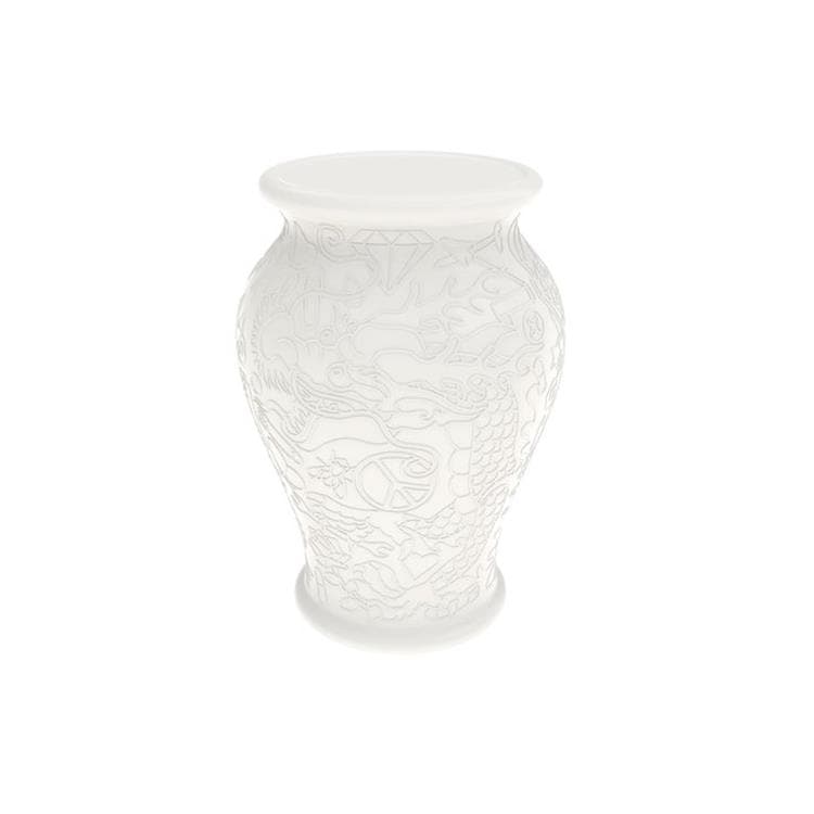 Vase d'extérieur LED H61cm MING Blanc