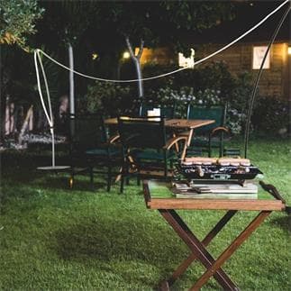 FESTON Guirlande d'extérieur LED L800cm avec un mat et un crochet