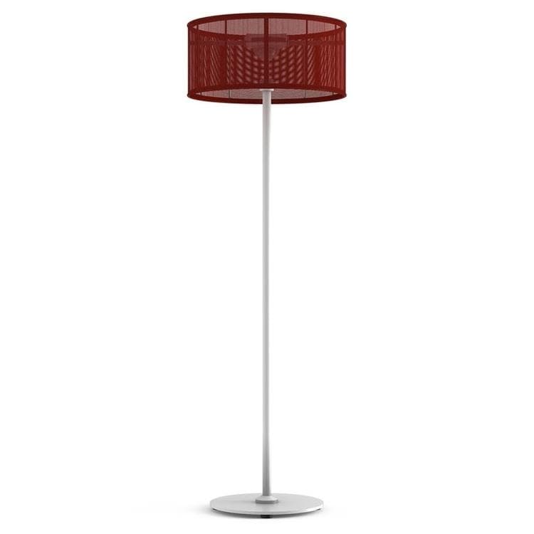 Lampadaire d'extérieur LED solaire Aluminium/Textile H170cm PADERE Blanc/Rouge