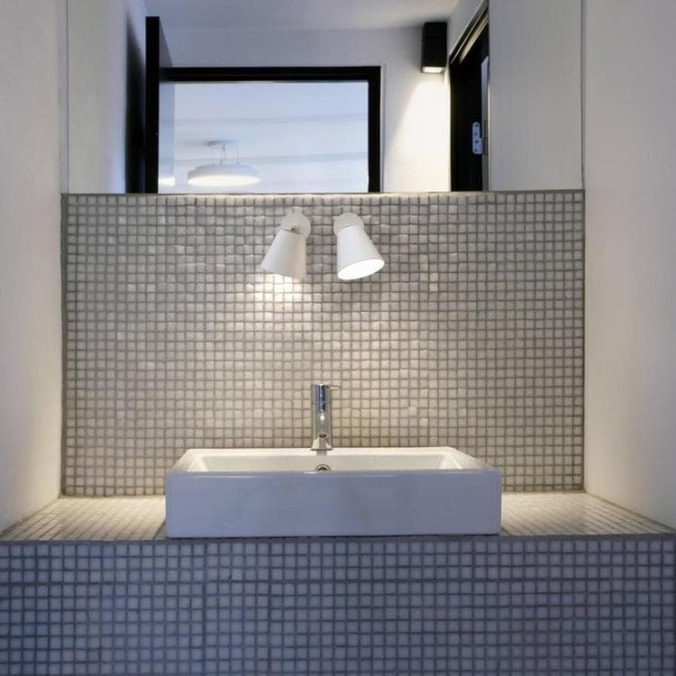 Applique de salle de bain en métal H18cm IP S6 Blanc