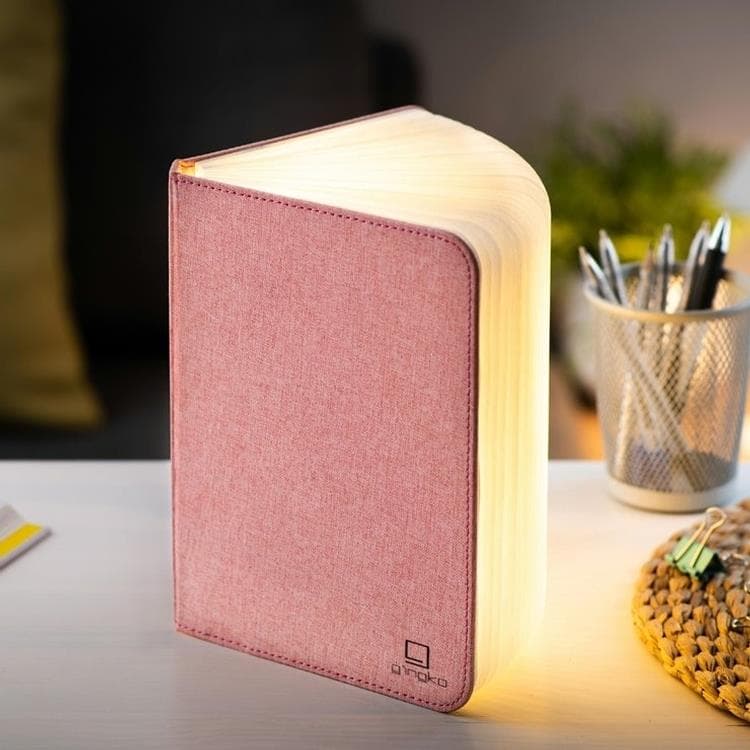 Lampe à poser Lin H21.5cm SMART FABRIC BOOKLIGHT LARGE Rose