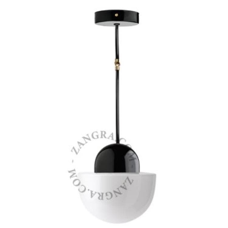 Lampe articulable avec verre 43cm ARTICULABLE LAMP noir et blanc