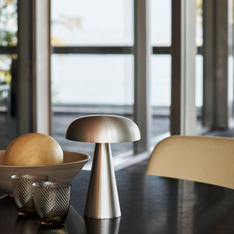 Lampe à poser sans fil avec 3 intensités H21cm COMO Aluminium