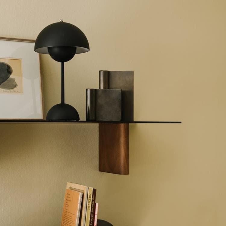 Lampe à poser sans fil avec variateur tactile H29.5cm FLOWERPOT VP9 Noir Mat