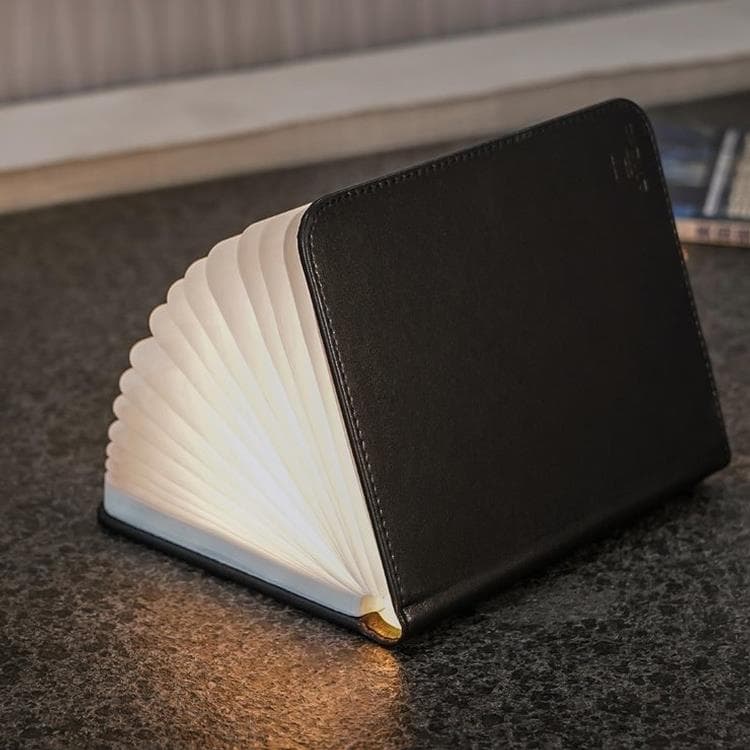 Lampe à poser Cuir H21.5cm SMART BOOKLIGHT LARGE Noir