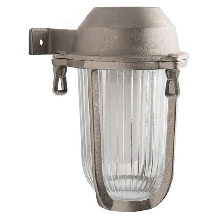 Applique d'extérieur en laiton et verre H18cm WALL LAMP Alu anodisé