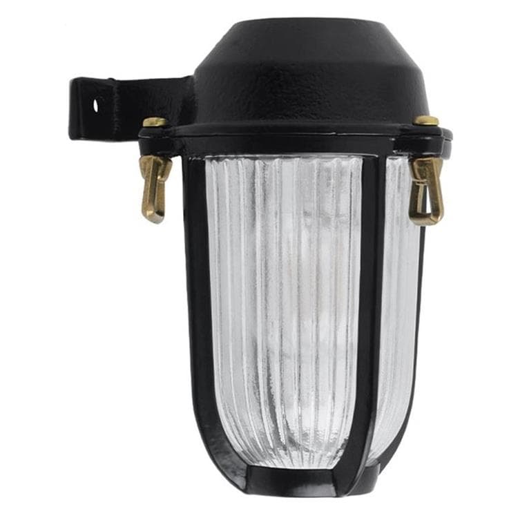 Applique d'extérieur en laiton et verre H18cm WALL LAMP Noir