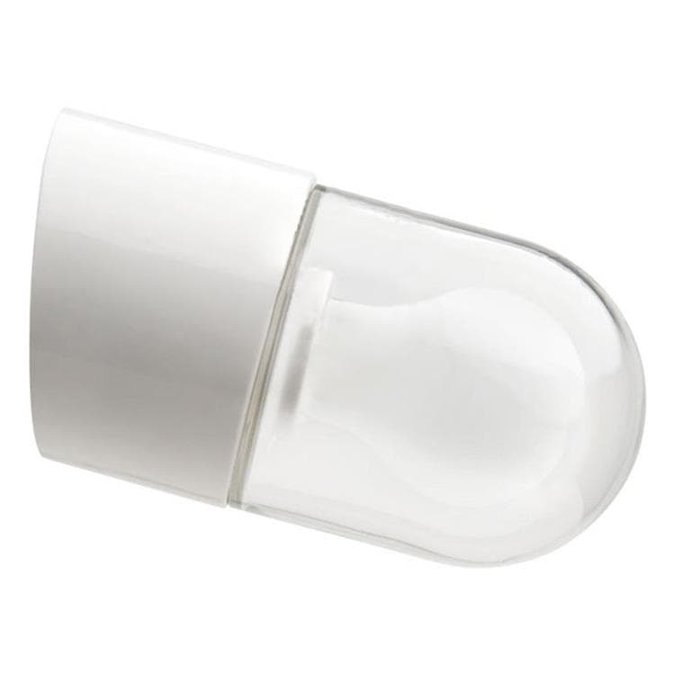 Applique en porcelaine et verre clair Ø8.5cm H9cm PURE PORCELAINE blanc verre transparent