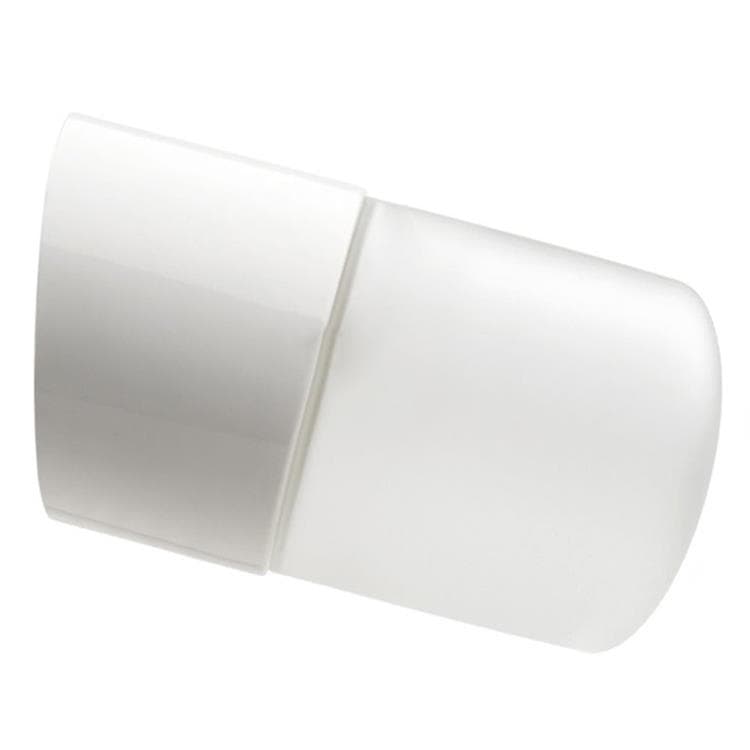 Applique de salle de bain porcelaine/verre opalin Ø8.5cm H9cm PURE PORCELAINE blanc verre blanc