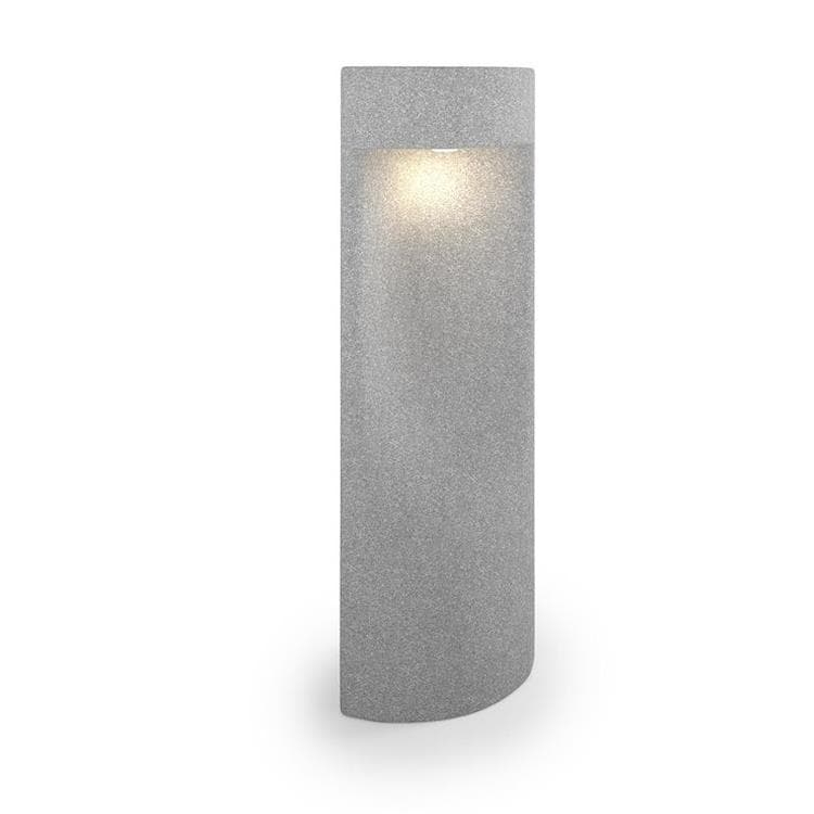 Borne d'extérieur LED béton H60cm MOAI gris