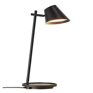 SAVOY Lampe à poser avec port USB Métal/Tissu H50cm chrome blanc Markslöjd  - LightOnline