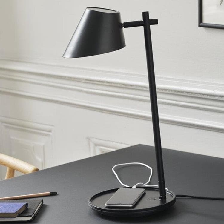 Lampe à poser avec port USB LED Métal H47cm STAY Noir