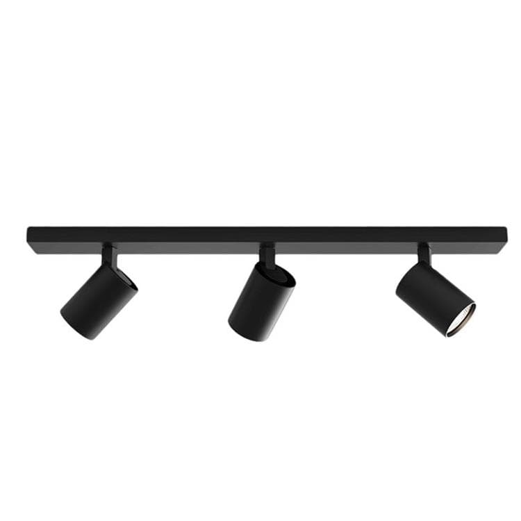 Barre 3 spots orientables métal L60cm ASCOLI TRIPLE BAR Noir Mat