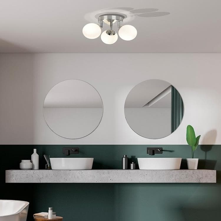 Miroir applique murale salle de bain lumière verre chrome LED couloir lampe  3 flammes, ETC Shop: lampes, mobilier, technologie. Tout d'une source.