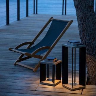 TINKA TRADITION Lampe d'extérieur LED rechargeable et solaire Alu H65cm  gris Les Jardins - LightOnline