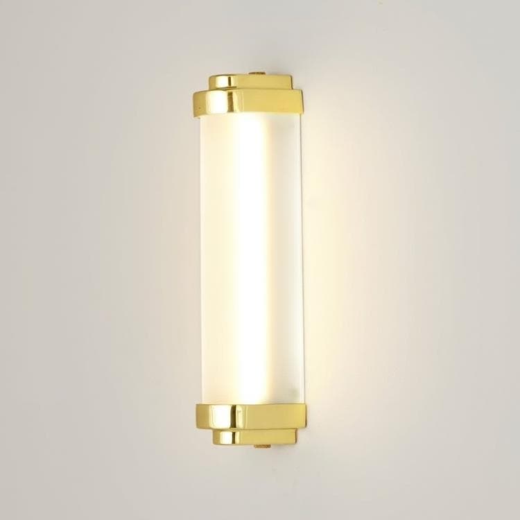 Applique LED salle de bain métal et verre H27cm CABIN laiton poli