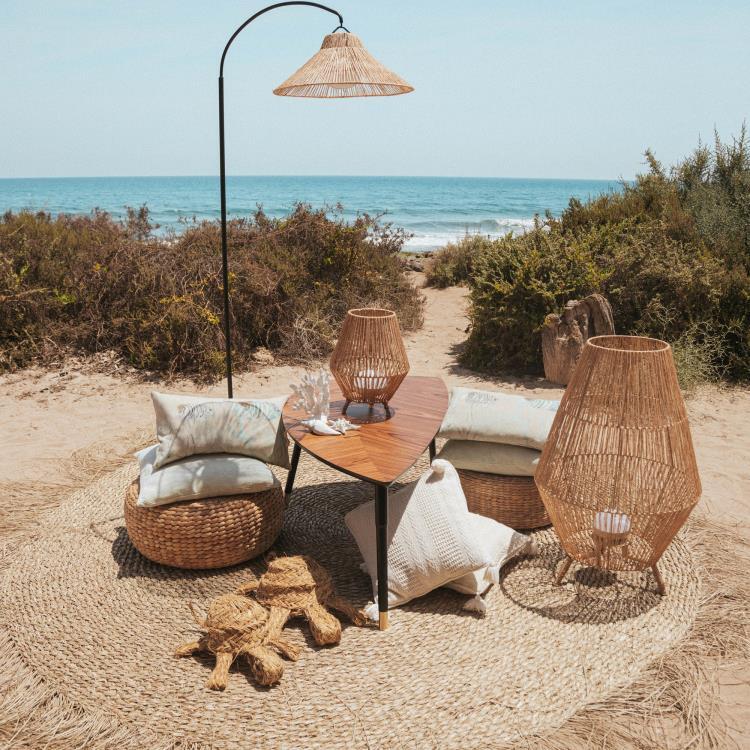 Lampadaire ou Applique d'extérieur Rechargeable avec télécommande H230cm NIZA naturel