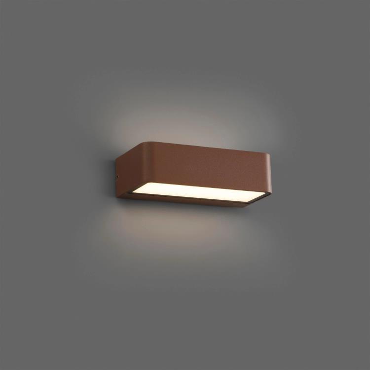 Applique murale d'extérieur LED Aluminium/Verre L20cm TAKUA Marron