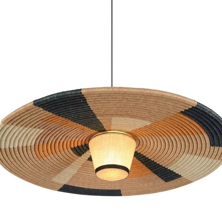 Suspension en fil d'abaca L Ø80cm PARROT sable