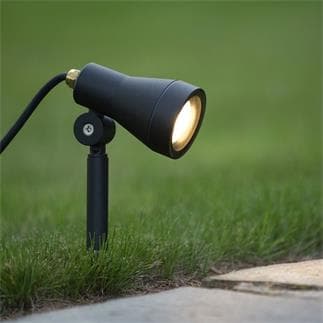 SPIKE Spot d'extérieur à planter LED H42cm Noir Lucide - LightOnline
