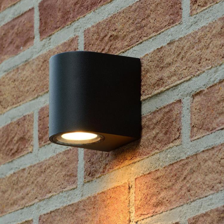 Applique d'extérieur ronde H10cm ZARO Noir