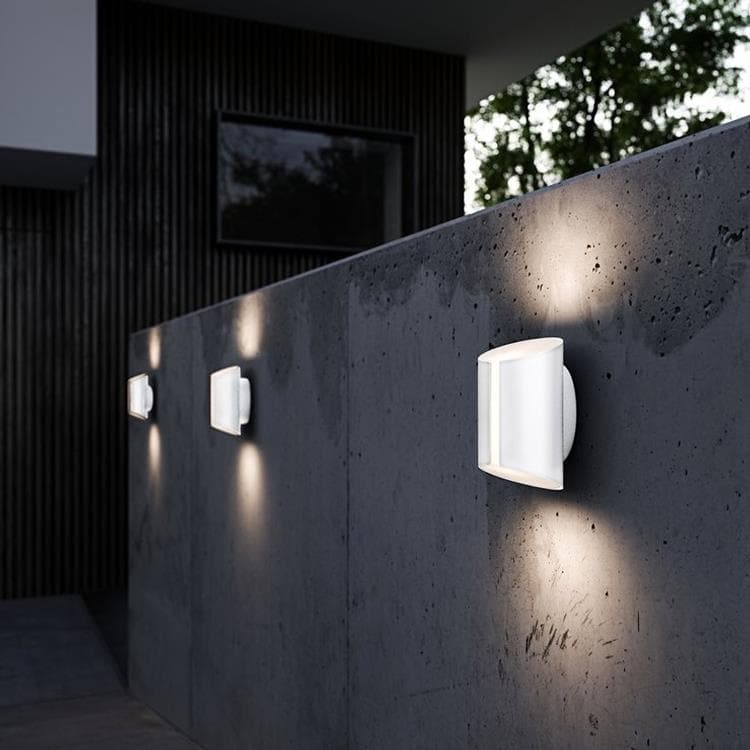 Applique murale d'extérieur LED connectée Métal H18cm GRIP Blanc