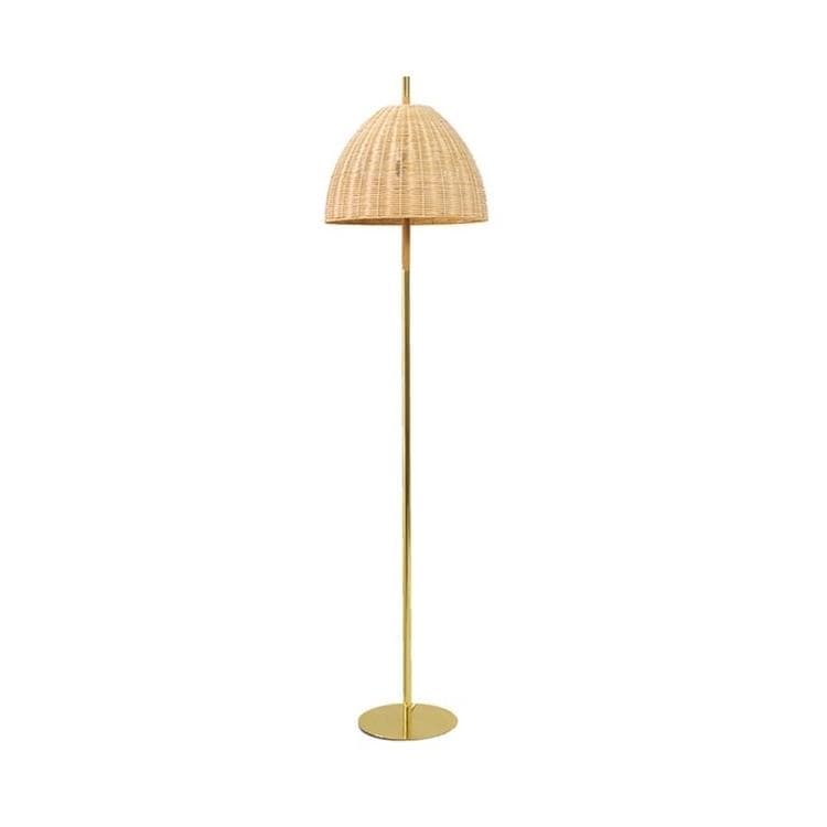 Lampadaire Laiton/Rotin H164cm AMÀ naturel