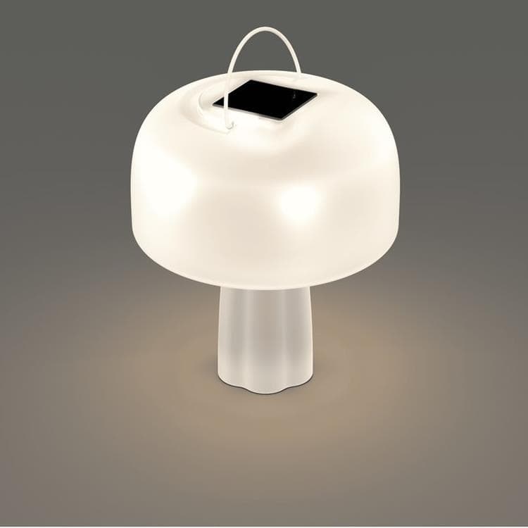 Lampe à poser LED d'extérieur solaire H40cm BOLETI Blanc