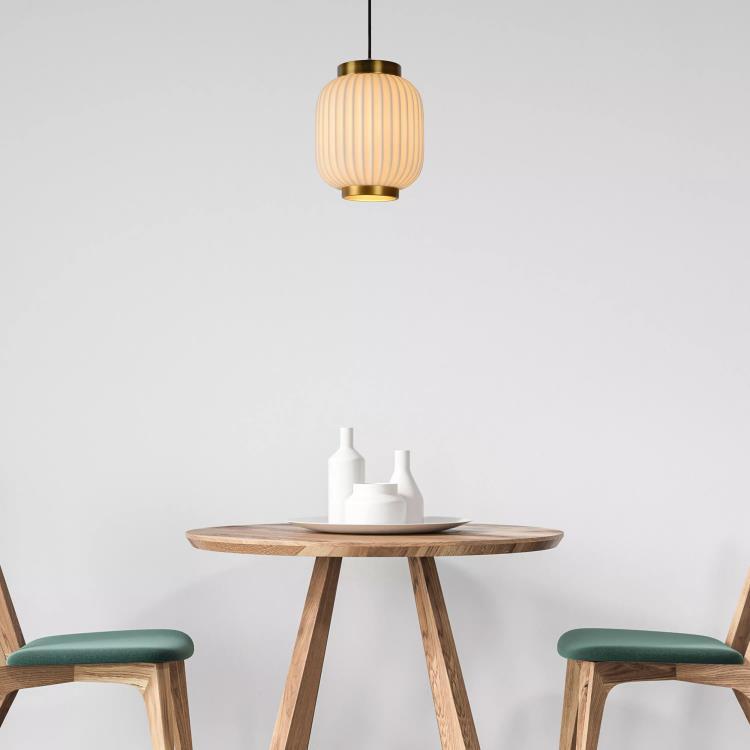 Suspension Porcelaine Ø19.5cm GOSSE blanc laiton