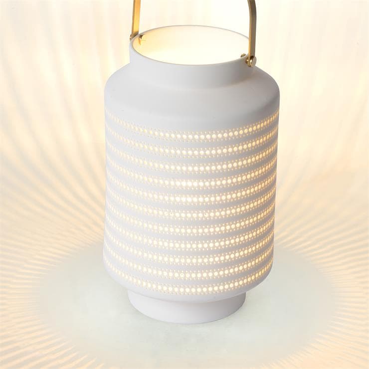 Lampe à poser Porcelaine H24.5cm JAMILA Blanc