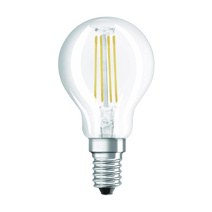 Ampoule LED filament sphérique E14 Ø4,5cm 2700K 4W = 40W 470 Lumens OSRAM 