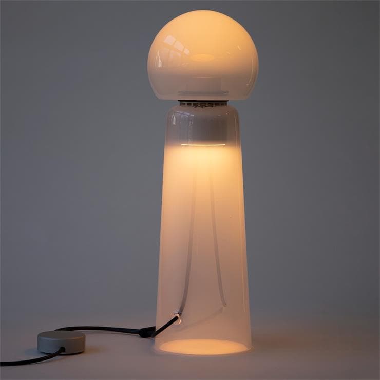 Lampe à poser LED Verre H 41cm GIGI gris