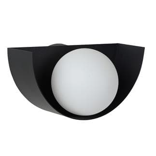 Applique murale, lampe d'atelier, noir, L28cm, H17cm - Zangra