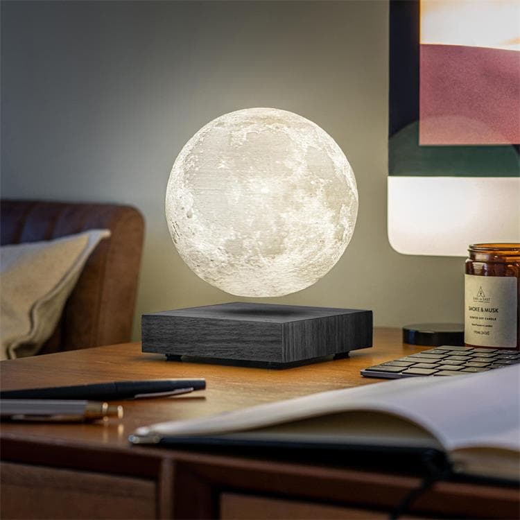 Lampe lune en lévitation LED H18cm MOON Noir