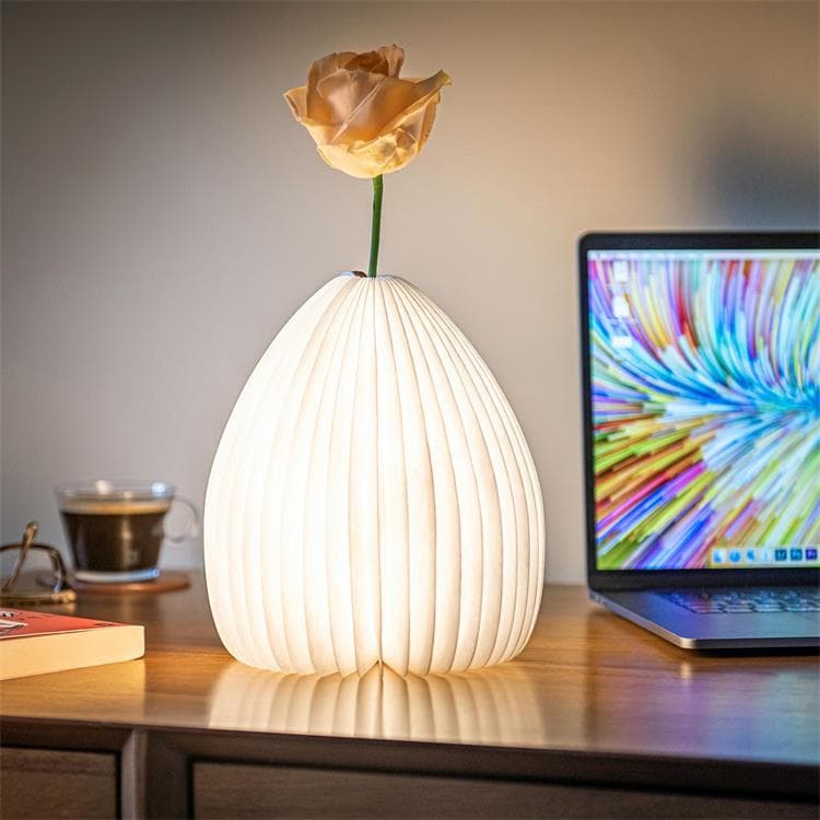 Vase lumineux LED H21.5cm VASE bambou